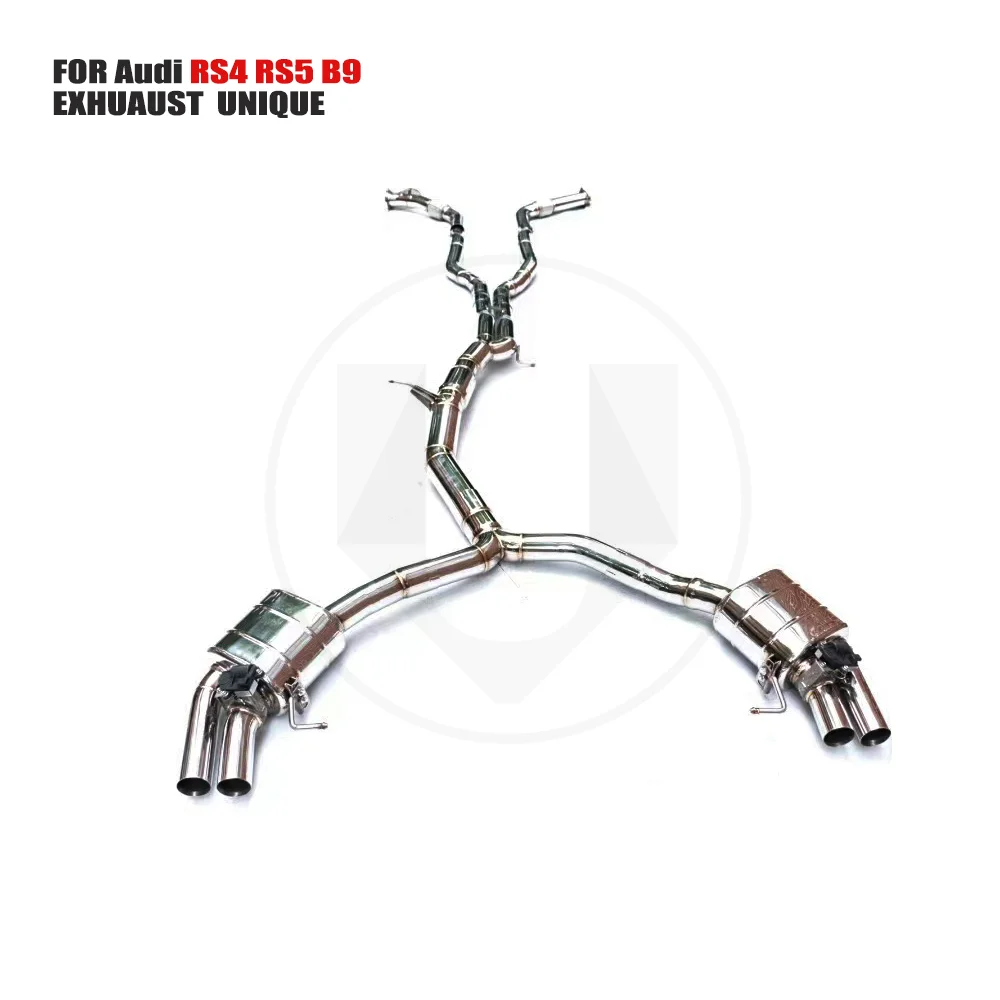 

UNIQUE Stainless Steel Exhaust System Performance Catback for Audi RS4 RS5 B9 2017~2019 Catless Downpipe With Heat Shield