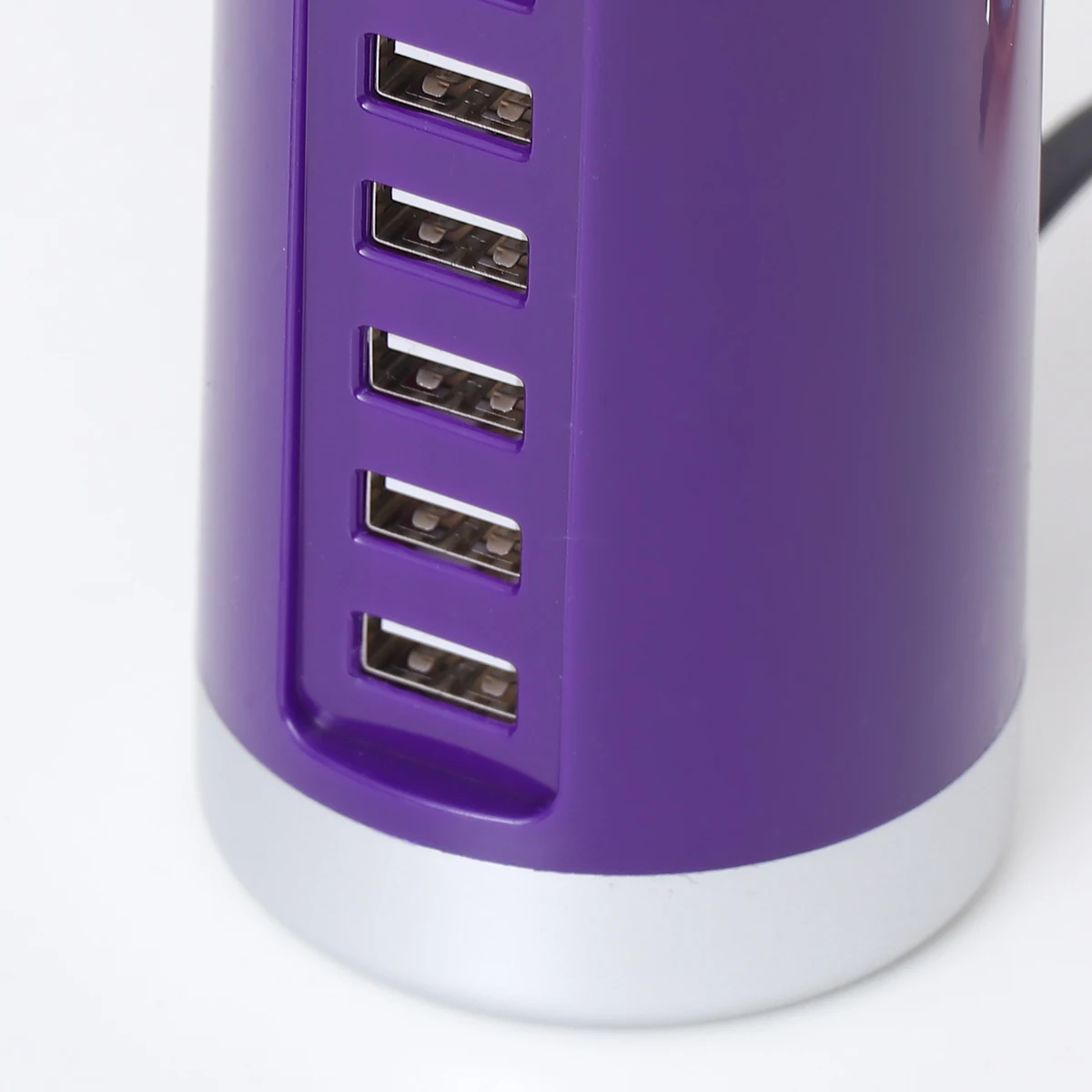 

6 Port USB Power Adapter Charging Slots for Cell Phone Universal USB HUB Travel Voltage Rubber Stability LED