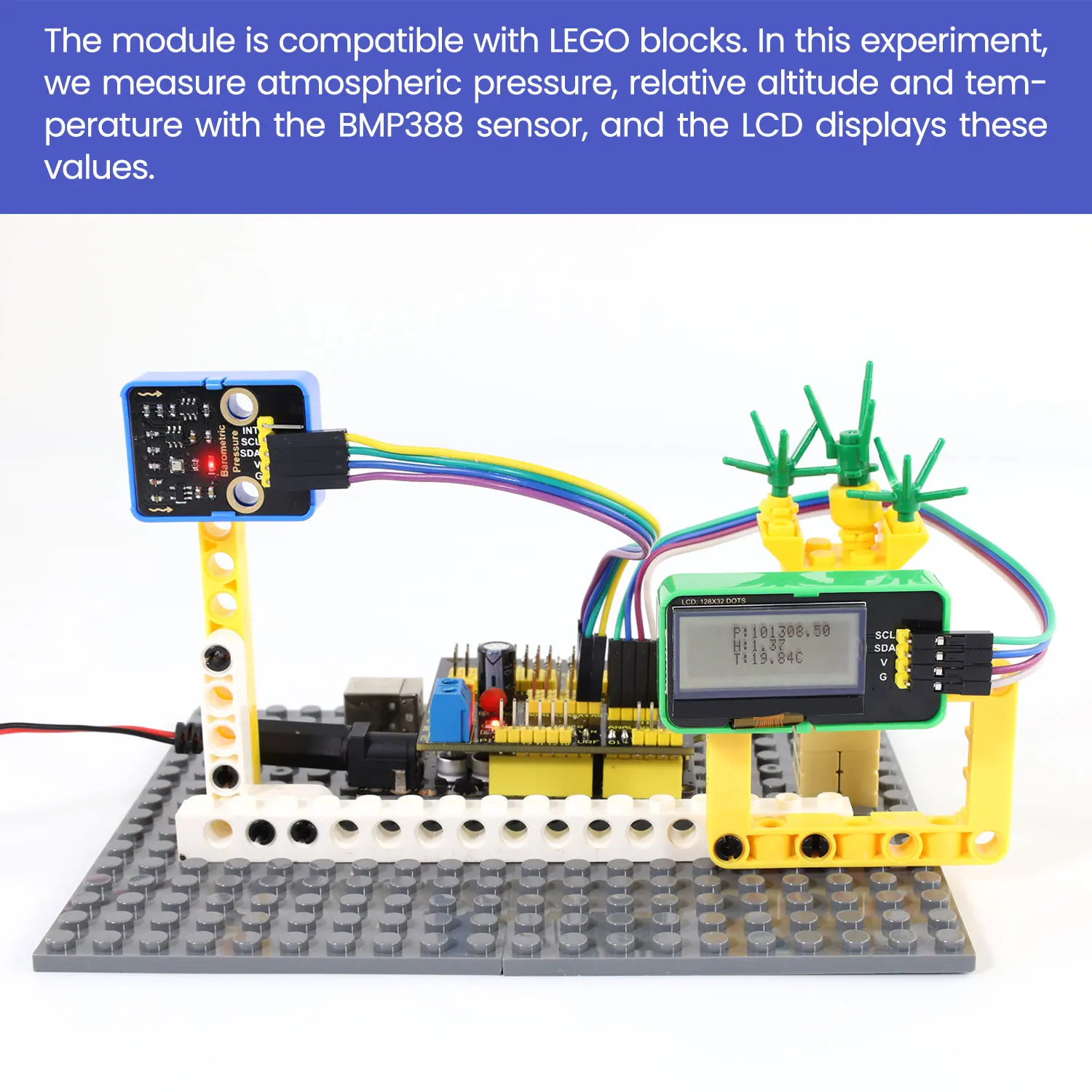 Picture 7: Keyestudio Barometric Pressure Sensor Electronic BMP388 For Arduino Compatible With Lego Building Blocks DIY Projects Sensor