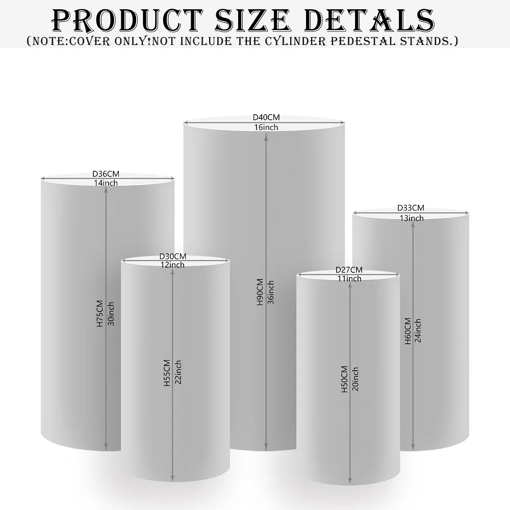 Question Mark Cylinder Plinth Covers Stretchy Pedestal Cover Birthday Baby Shower Desserts Tablecloth Props NO-1727