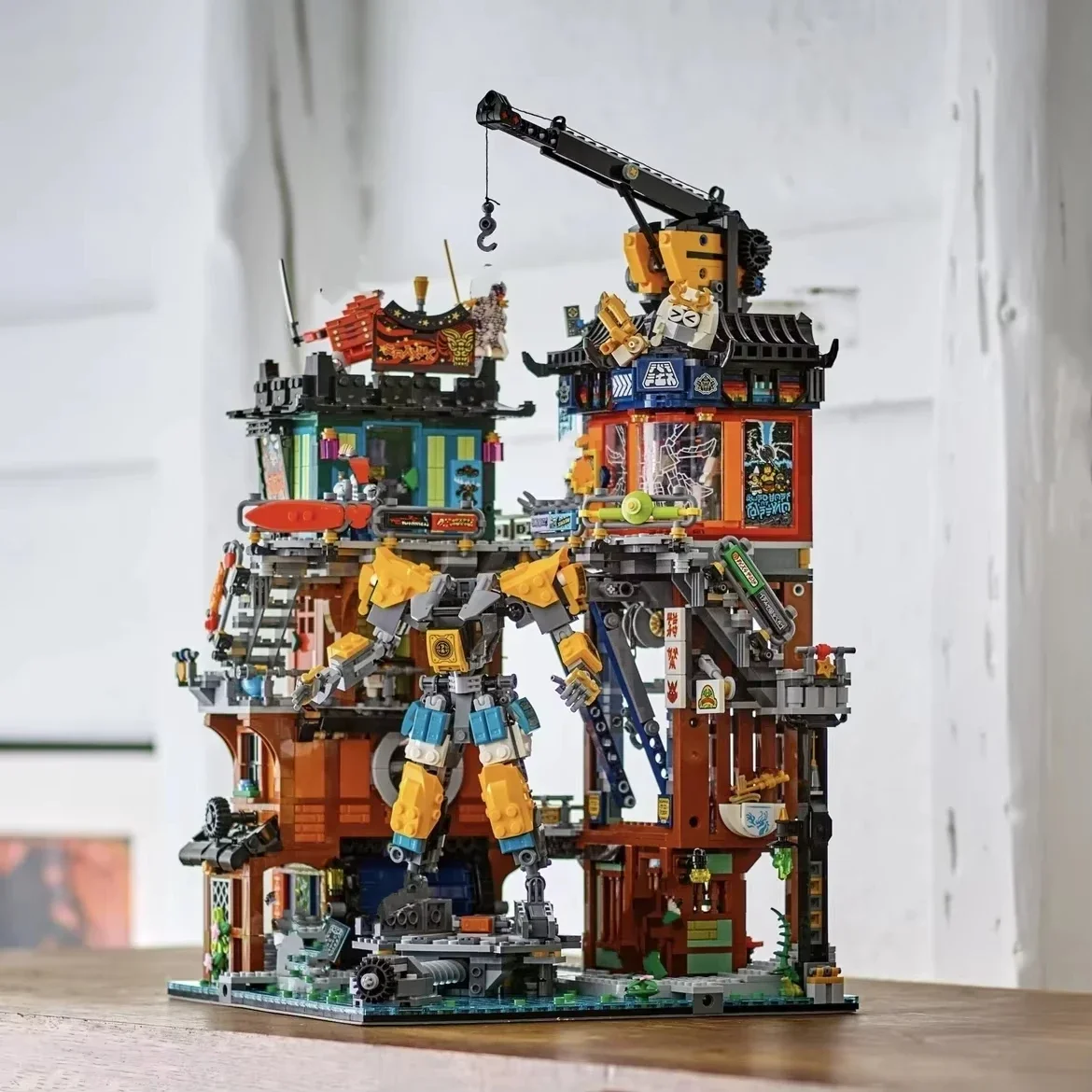Nowy zestaw klocków konstrukcyjnych 3244 elementy, model warsztatów miejskich, architektura uliczna, klocki DIY, zabawki dla dzieci, prezenty dla chłopców