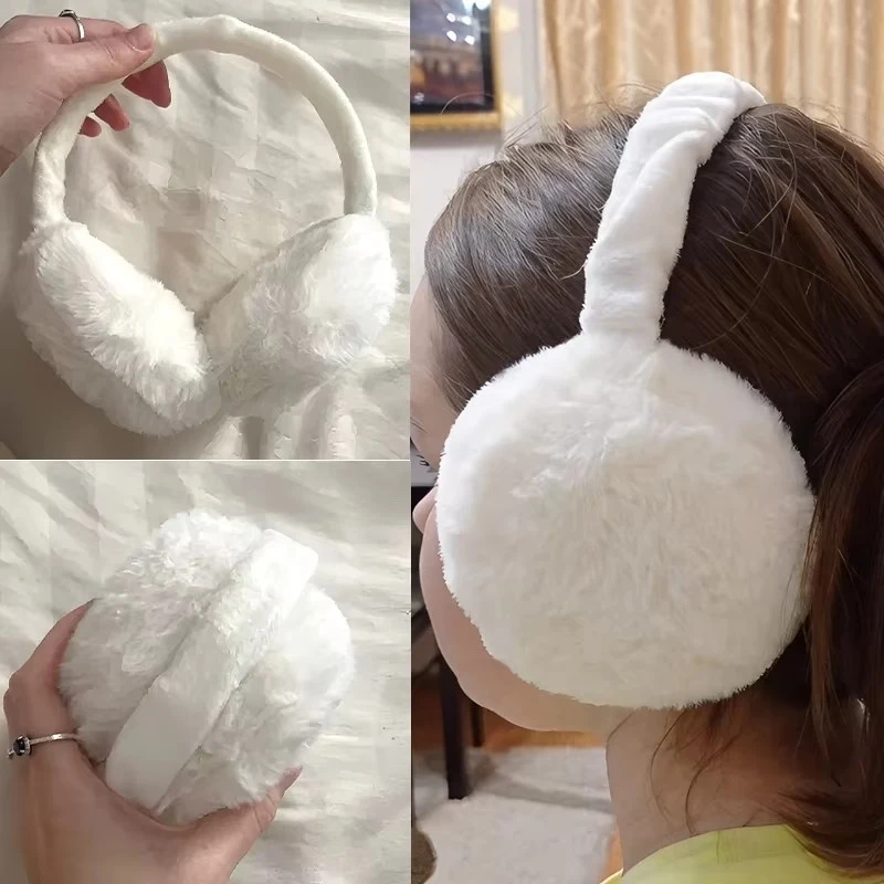 

1/3/6/9Pcs Solid Color Plush Ear Warmer Winter Warm Earmuffs Fashion Ear Cover Outdoor Cold Protection Ear-Muffs Folding Earflap