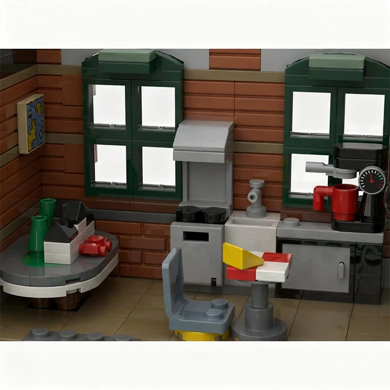 도시 거리 풍경 모델 MOC 빌딩 블록 신호등 타워 모듈형 기술 어린이 휴일 선물 조립 장난감 세트