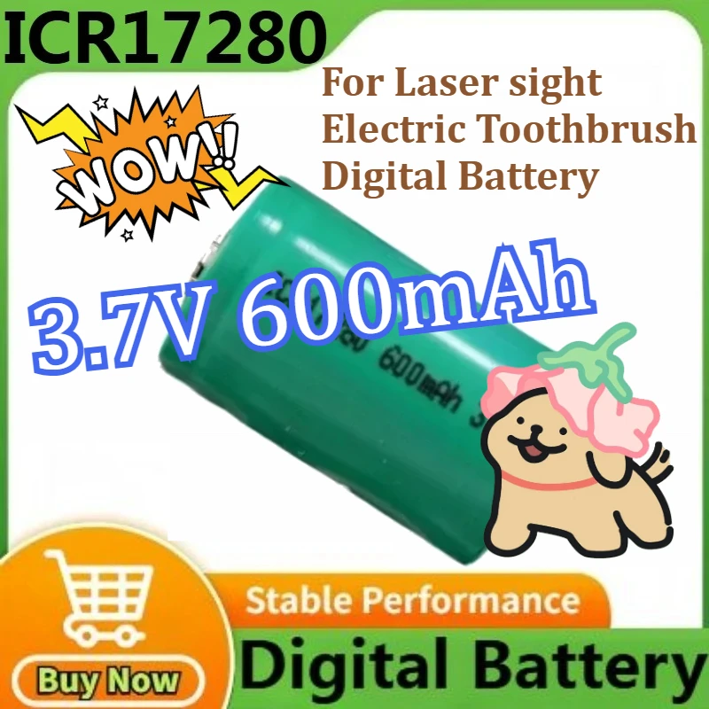 

ICR17280 17280 Lithium Battery Charging for Laser Aiming Electric Toothbrush with Lithium Battery Digital Battery 3.7V 600mAh