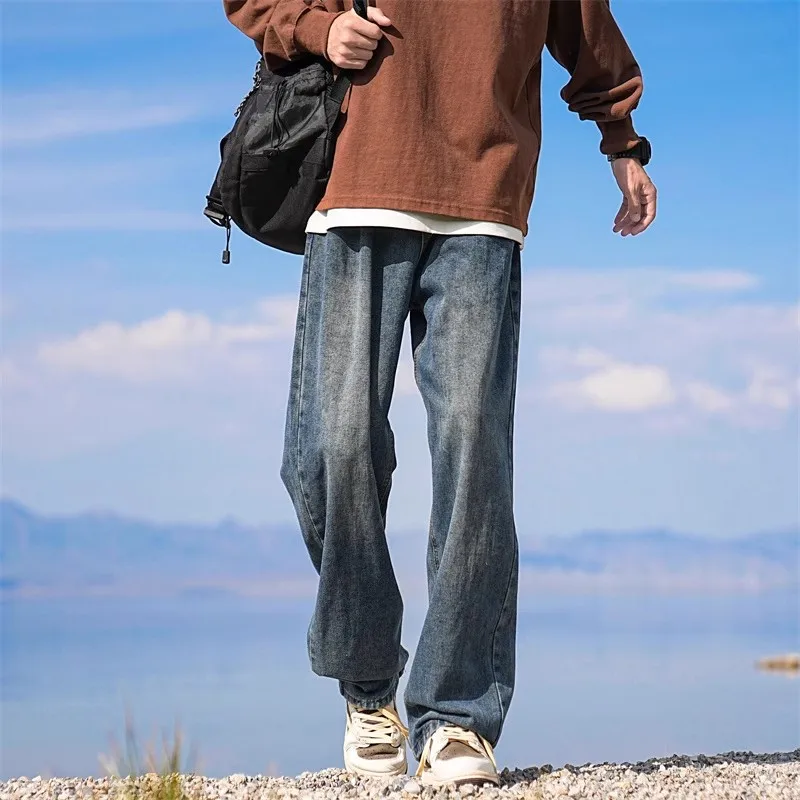 

Large Size Men's Jeans 300 Pou Spor Straight Leg High Street Waed Casual Trousers Autumn Winter Faion Brand Jeans