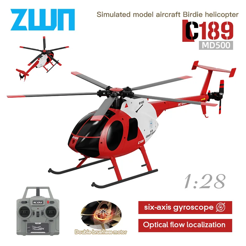 

C189 RC Helicopter 2.4G 6-Aixs Gyroscope 4CH Altitude Hold Optical Flow Brushless Remote Control Helicopter Toys For Kid Adult