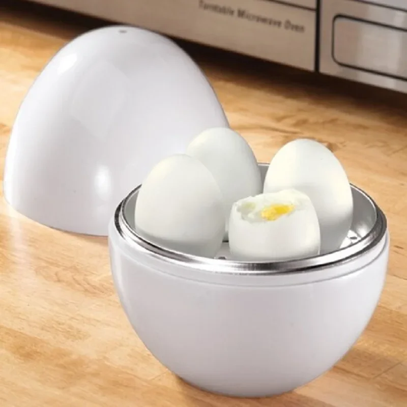 

New Microwave Egg Steamer Boiler Cooker 4 Eggs Capacity Easy Quick 5 Minutes Hard or Soft Boiled Kitchen Cooking Tools