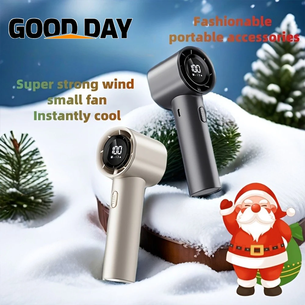 S29 พัดลมมือถือแบบพกพา การตั้งค่าความเร็ว 3 ระดับ จอแสดงผลพัดลมมือถือไร้ใบพัดขนาดเล็ก USB ชาร์จพัดลมความเร็วสูงส่วนบุคคล