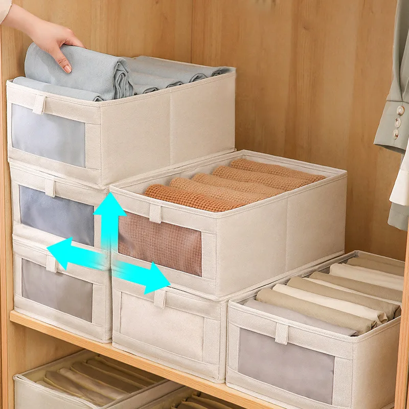 Foldable Clothing Storage Box Bedroom Cabinet Organizer Drawers Socks Underwear Organizer Box Wardrobe Storage Clothes Organizer