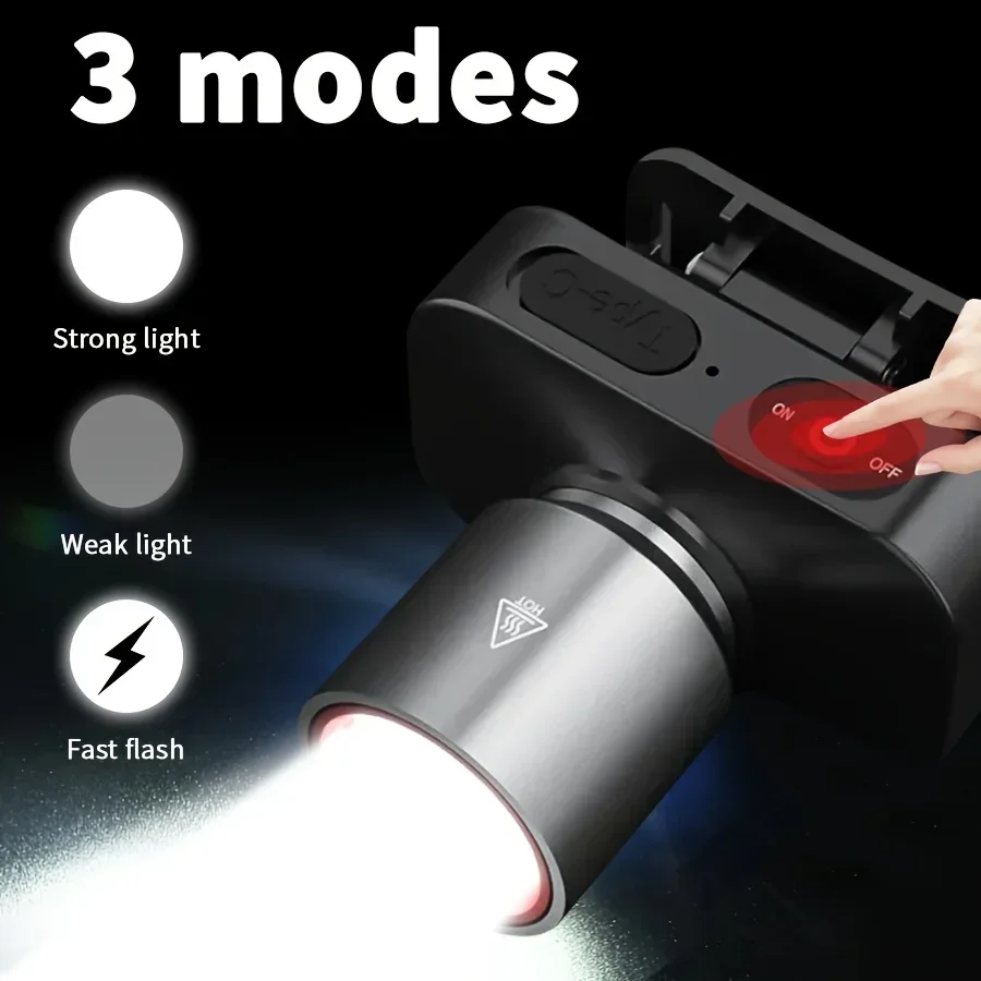 Ultra-Bright LED Headlamp Rechargeable Headlight 3 Modes USB Charging Head Lamp or Auto Repair Camping Fishing Cycling Emergency