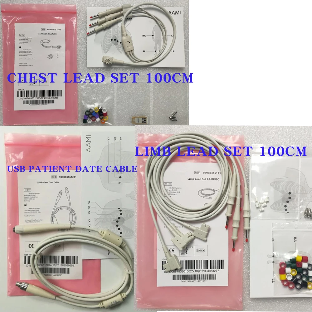 

FOr PHILIPS Original TC30/50/70 Limb Lead Set Chest Lead Set AAMI/IEC 989803151711/