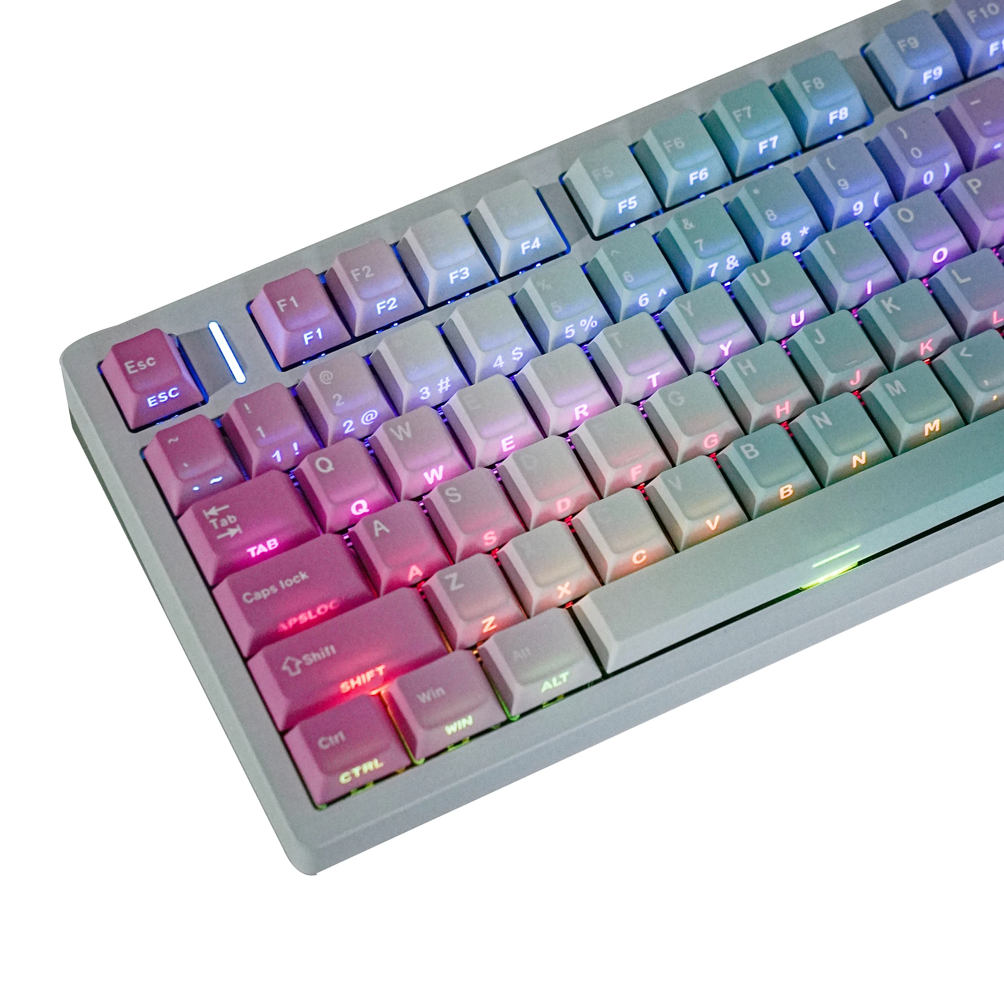 Klawisze Y2K Dye-Sub PBT z bocznym podświetleniem, profil Cherry, hiszpańskie, francuskie, niemieckie, rosyjskie, do klawiatury mechanicznej Wooting 75, prezent na festiwal. — zdjęcie produktu 7
