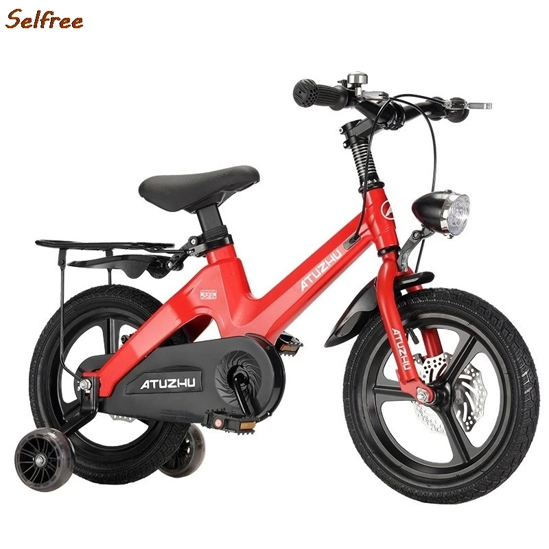 Bicicleta para niños Selfree, freno de disco de aleación de magnesio para niños y niñas con ruedas auxiliares, patinete de bicicleta para estudiantes de 3 a 6 años