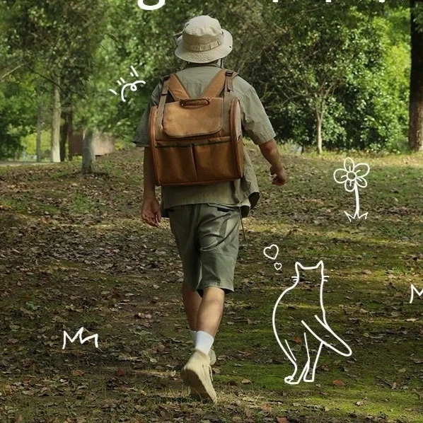 

Oxford cloth wear-resistant outdoor portable cat backpack Breathable small belt extended waterproof pet backpack