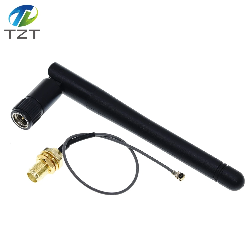 2.4GHz 3dBi WiFi 2.4g Antenna Aerial RP-SMA Male wireless router+ 17cm PCI U.FL IPX to RP SMA Male Pigtail Cable ESP8266 ESP32 image 4
