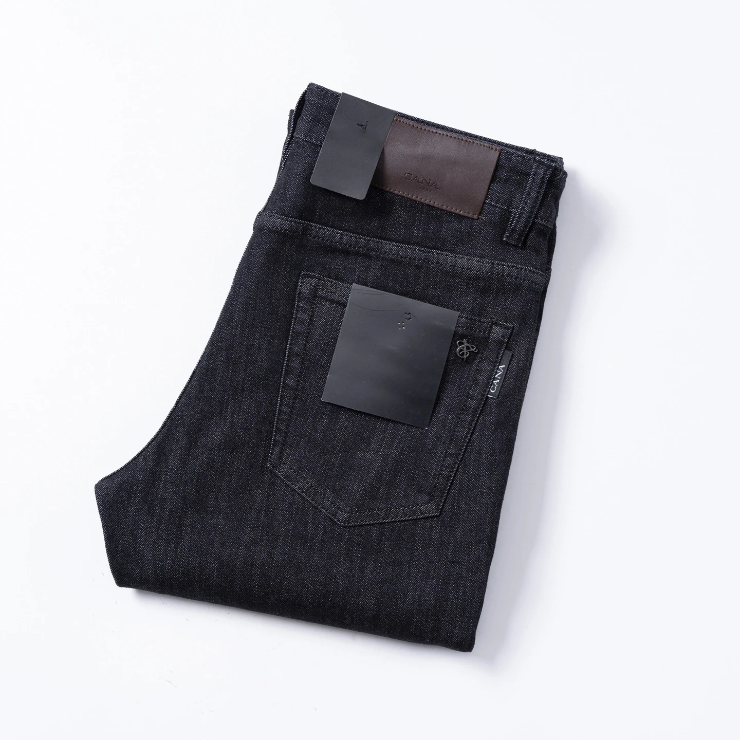 

High Quali Men's Denim Jeans Straight Leg Autumn Winter Casual Busin Sle mid Waist Zipper Fly Comfortable Fit Jeans