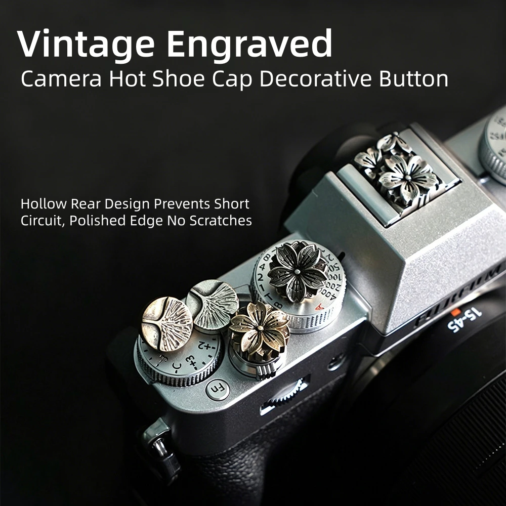 Metal Embossed Camera Hot Shoe - огляд і ціна Lens Cap Vintage