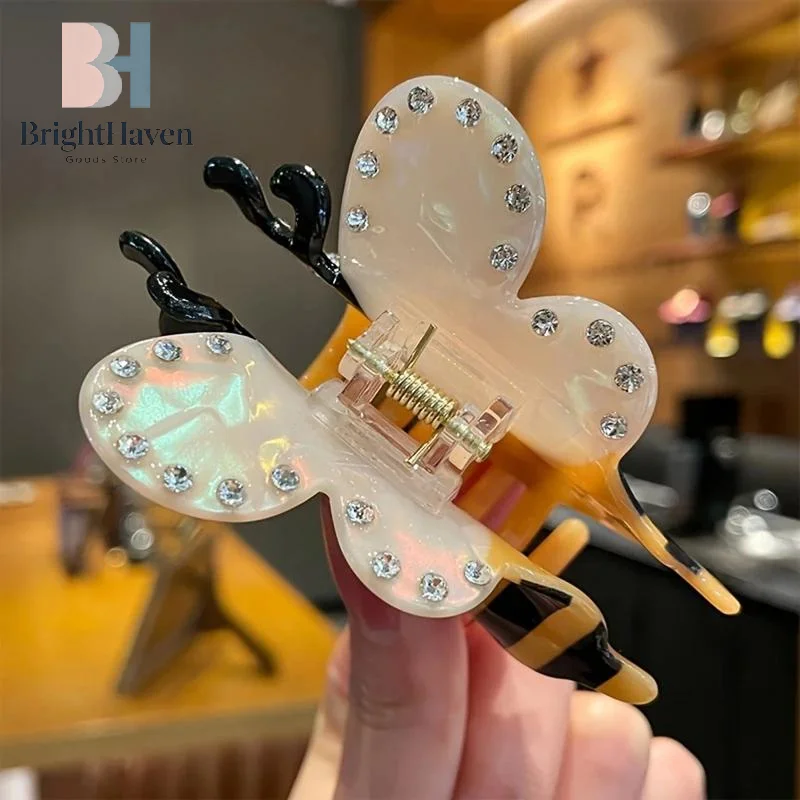 Cartoon Hair Claw For Women Cute Bee Ball Shape Shark Hair Gripper Claw Creative Acrylic Animal Hair Clip Girls Hair Accessories view 3