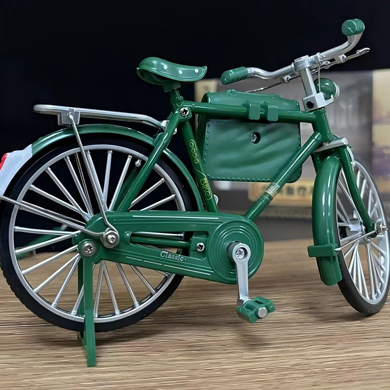 1:10 Scale Alloy Classic Retro 28-Inch Bicycle Model Toy Decoration for DIY Assembly Miniature Model