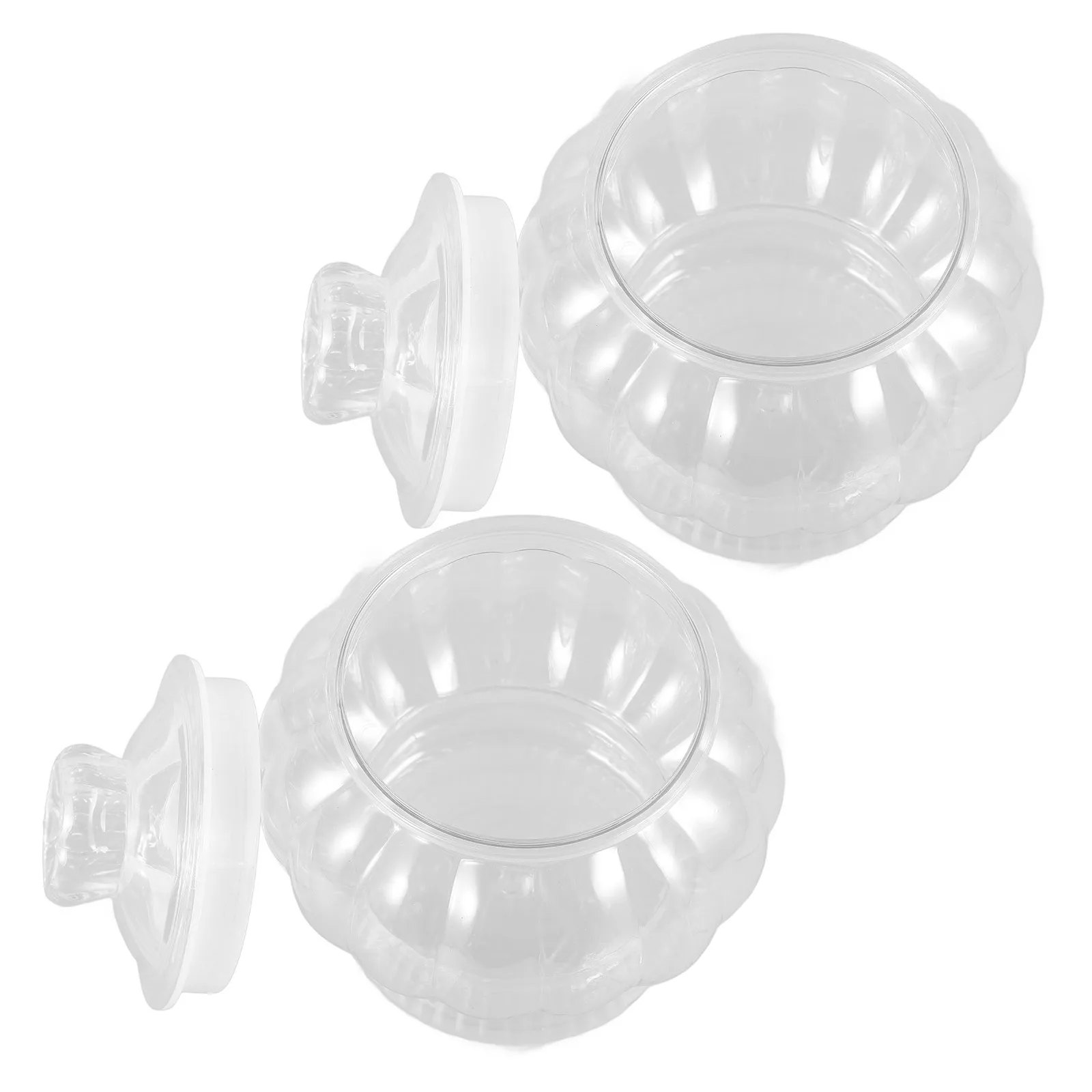 

2Pcs Large Clear Plastic Candy Jars Airtight Lid Food Storage Snack Container Cookie Jar Plastic Jar Candy Jars with Lids