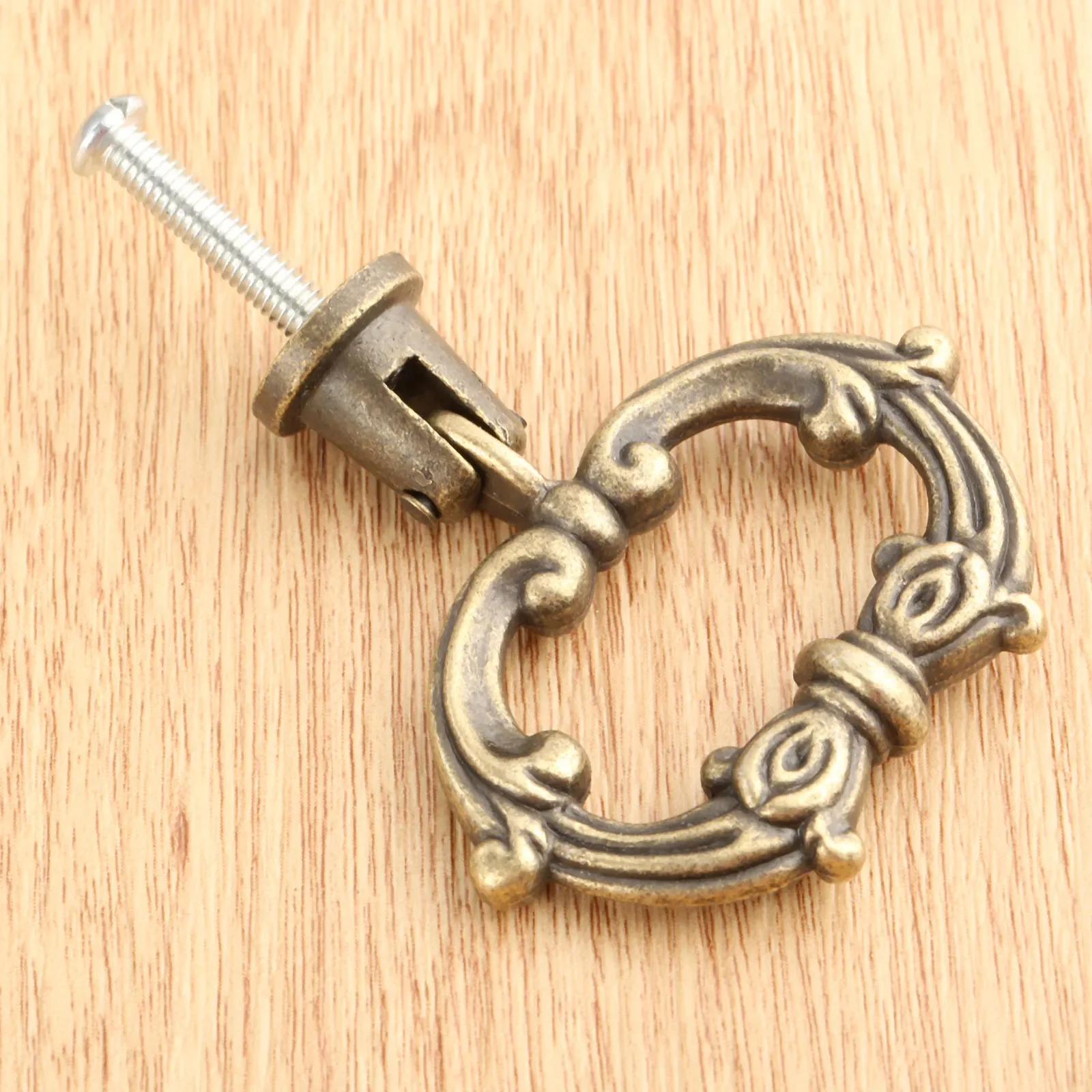1Pc 47*42mm Antique Bronze Furniture Handle Zinc Alloy Cabinet Knobs and Handles Kitchen Drawer Cupboard Door Ring Pulls Handle