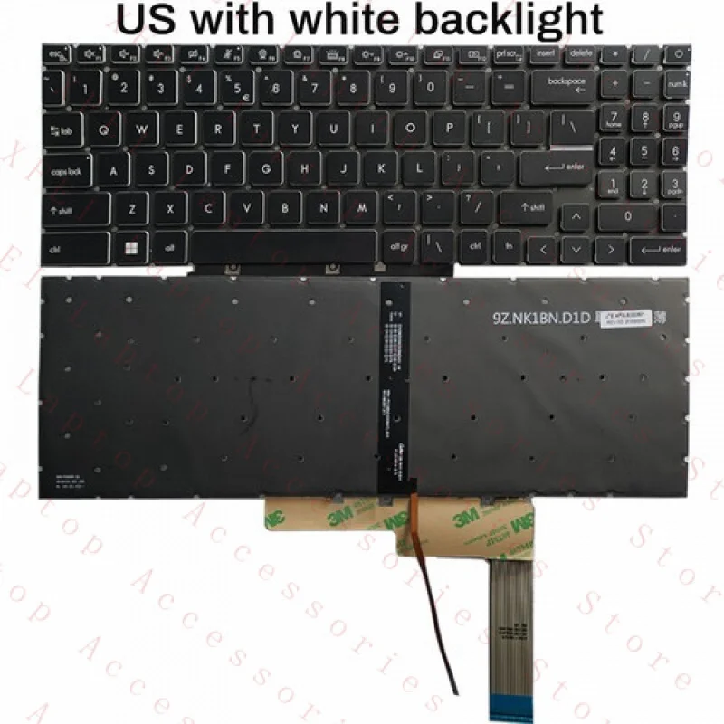 F  FOR MSI CreatorPro M16 Z16P MS-15G1 Z17 Z17HX MS-17N1 17N2 Keyboard US Backlit view 4