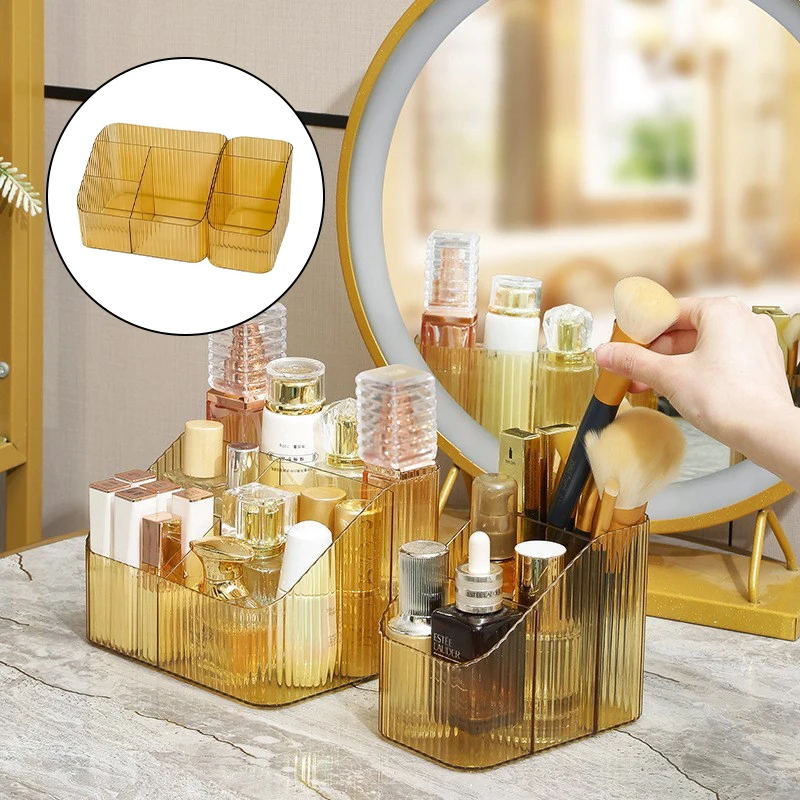 Plastic Transparent Makeup Display Rack Lipstick Remote Control Unit Stationery Brush Earphone Clutter Storage Box