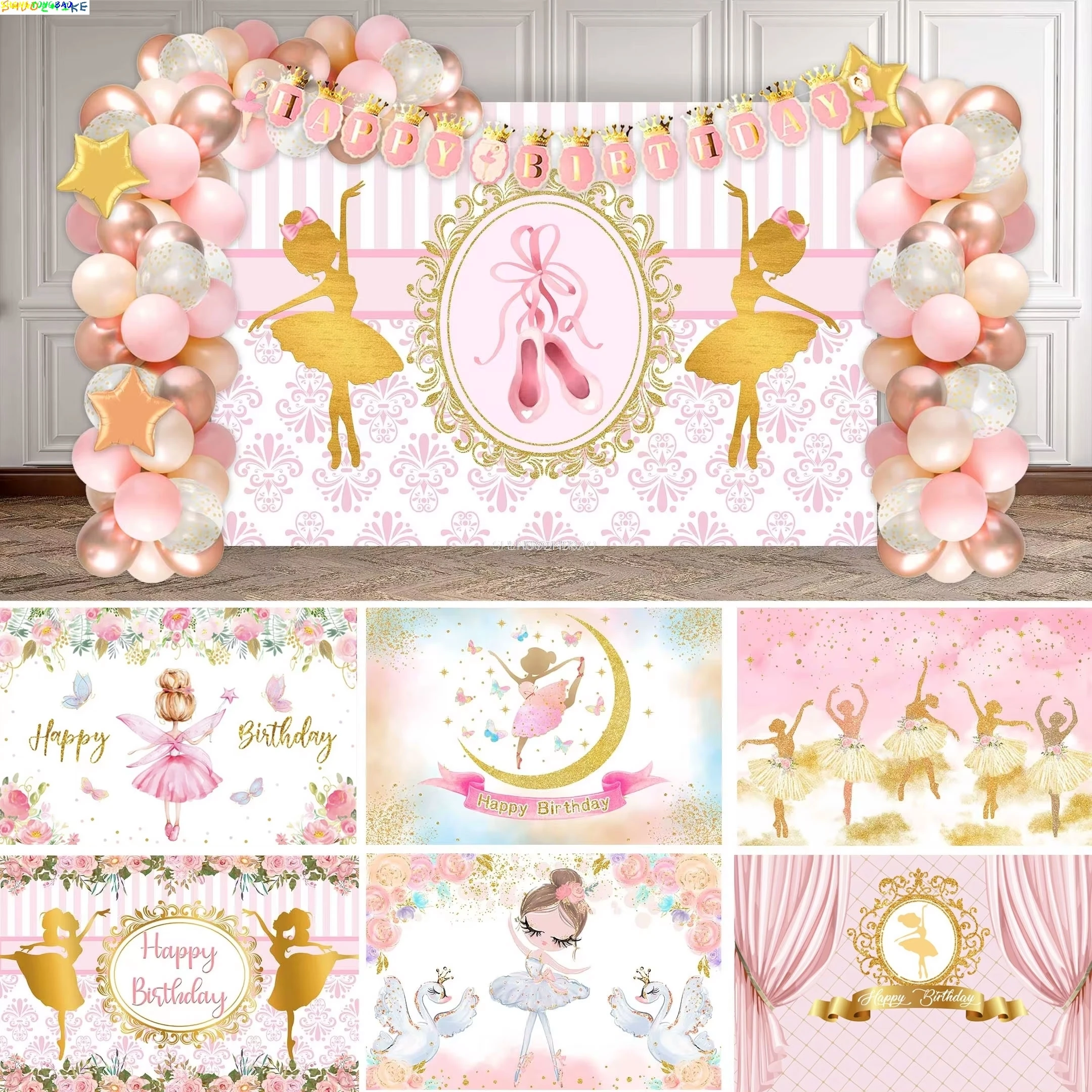 Neugeborenen Baby Ersten Geburtstag Party Hintergrund Ballon Bogen Mädchen Junge Baby Dusche Kuchen Topper Hintergrund Dekoration Foto Studio Prop