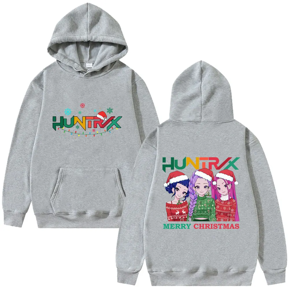 Kpop شيطان الصيادين رومي ميرا زوي هوديي الرجال النساء عيد الميلاد هالوين Sytle الشارع الشهير الذكور موضة خمر هوديس المتضخم #4