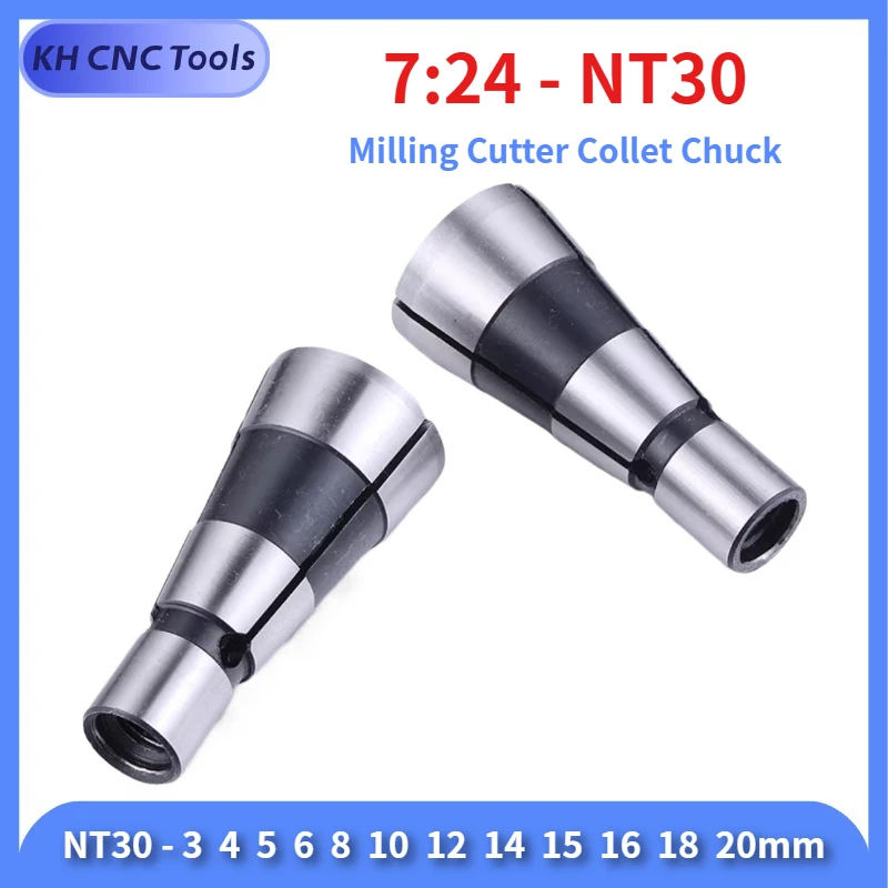 

3 4 5 6 8 10- 20mm NT30 milling cutter spring collet chuck 7:24-NT30 milling cutter chuck thread M12 straight shank spring chuck