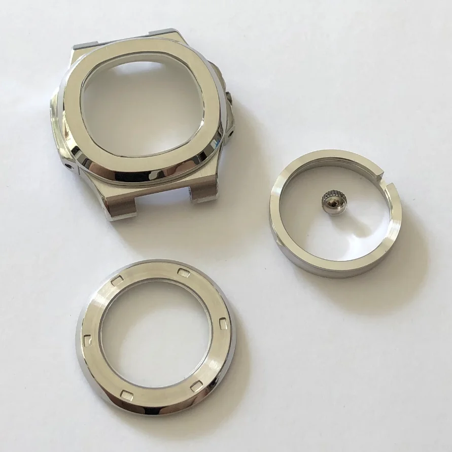 41mm Nautilus 2824 Case 316L Stainless Steel Sapphire Crystal Suitable For 30.5mm Dial And ET2824 Movement Watch Assembly Parts