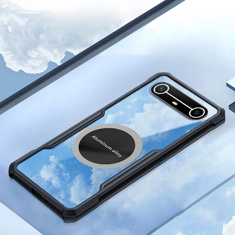 لـ Tecno Pova حافظة رفيعة شفافة وظيفة السيارة بالشفط المغناطيسي لـ Tecno Spark Slim Cover Fundas #6