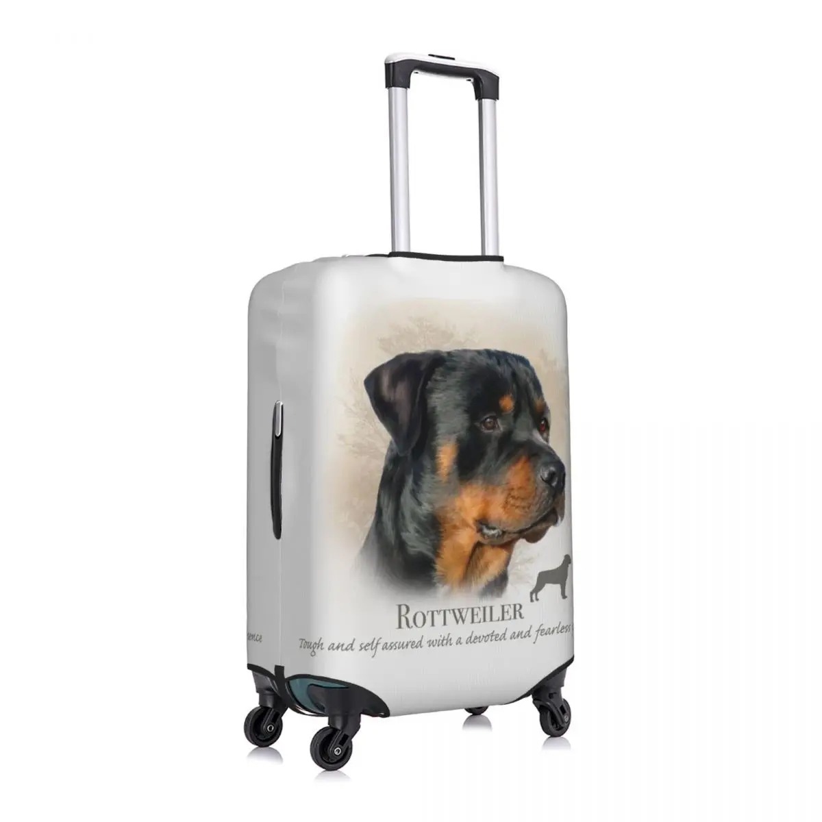 Custom Rottweiler Travel Luggage Cover Dust Proof Pet Animal Dog Suitcase Cover Protector Fit 18-32 Inch