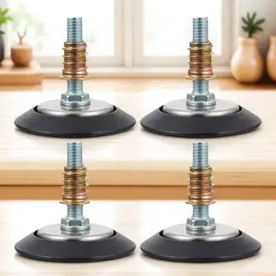 4pcs Adjustable Furniture Levelers Heavy-Duty T-Nut Legs with Felt Pads for Tables Chairs Home Office