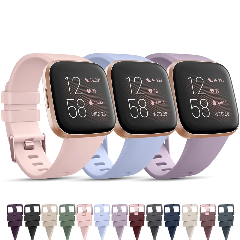 Sport TPU Band for Fitbit Versa 1/Versa 2/Versa Lite Strap Soft Watchband Wristband for Fitbit Versa 2 Versa SE Bands Bracelet