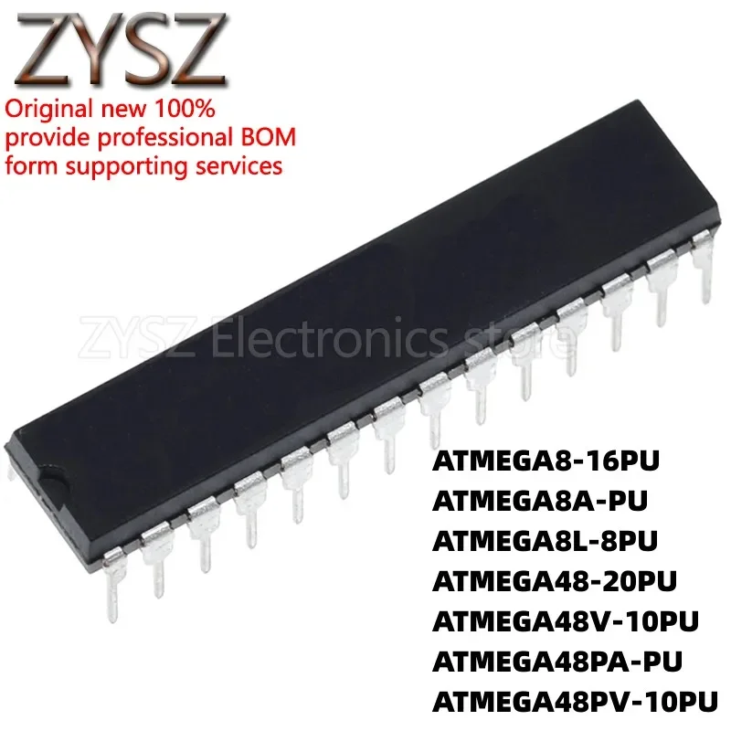 5PCS ATMEGA8A-PU 8L-8PU 48-20PU 48V-10PU 48A PA PV - 16 in-line DIP28