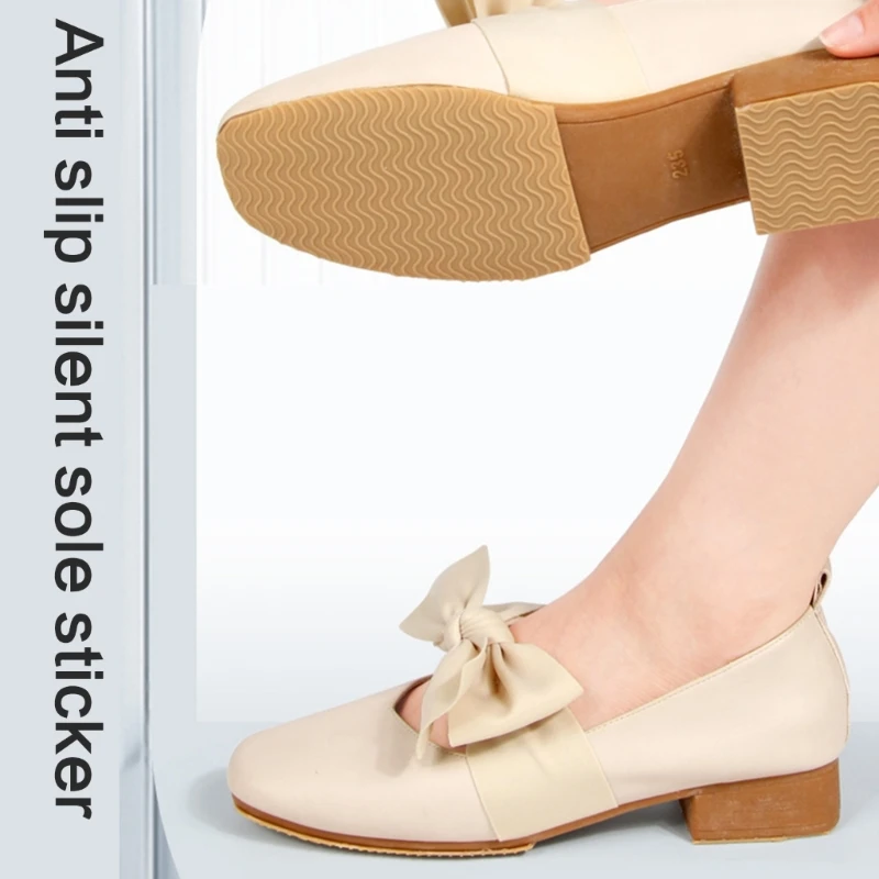 H3CB Retangular Adhesive Shoe Patches Slip Resistant Shoe Cushioning Pad Large Textured Shoe Protectors Pad
