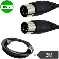 Din 7Pin Midi Cable 7Pin DIN Male to DIN 7Pin Male Controller Interface 100cM 150cM 300cM Cable