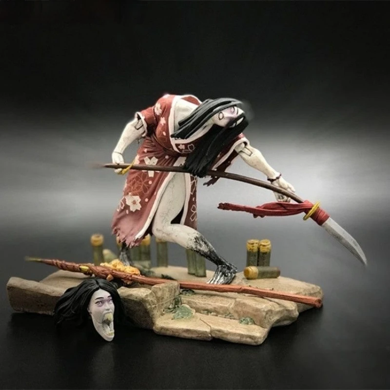 

Killer Instinct Horror Female Ghost Character Model Hand-Held Scary Female Ghost Zhen Zi Can Change Head And Move Ornaments Toy