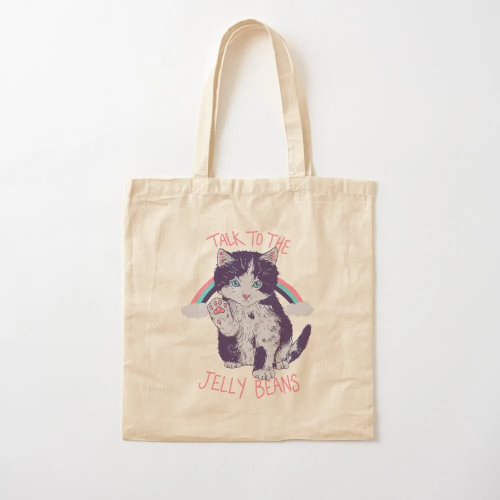 Talk To The Jelly Beans Tote Bag cloth bag woman shopping cart bags Canvas Tote Bag