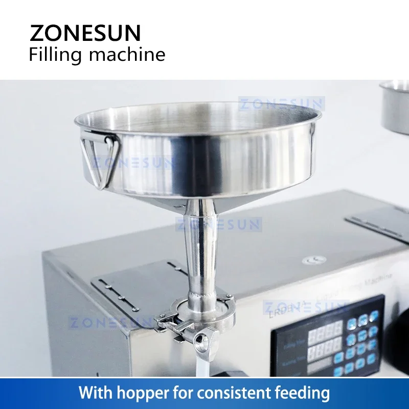 ZONESUN Mesin Pengisi Kepala Ganda Pasta Cairan Kental Pompa Peristaltik Pengisi Botol Cat Kuku Produksi Madu Minyak Palem