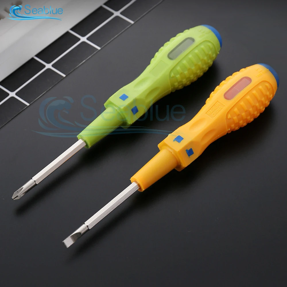 10Pcs AC/DC100-500V Voltage Detector Electric Tester Pen Double Head Removable Screwdriver Circuit Breaker Finders Tools