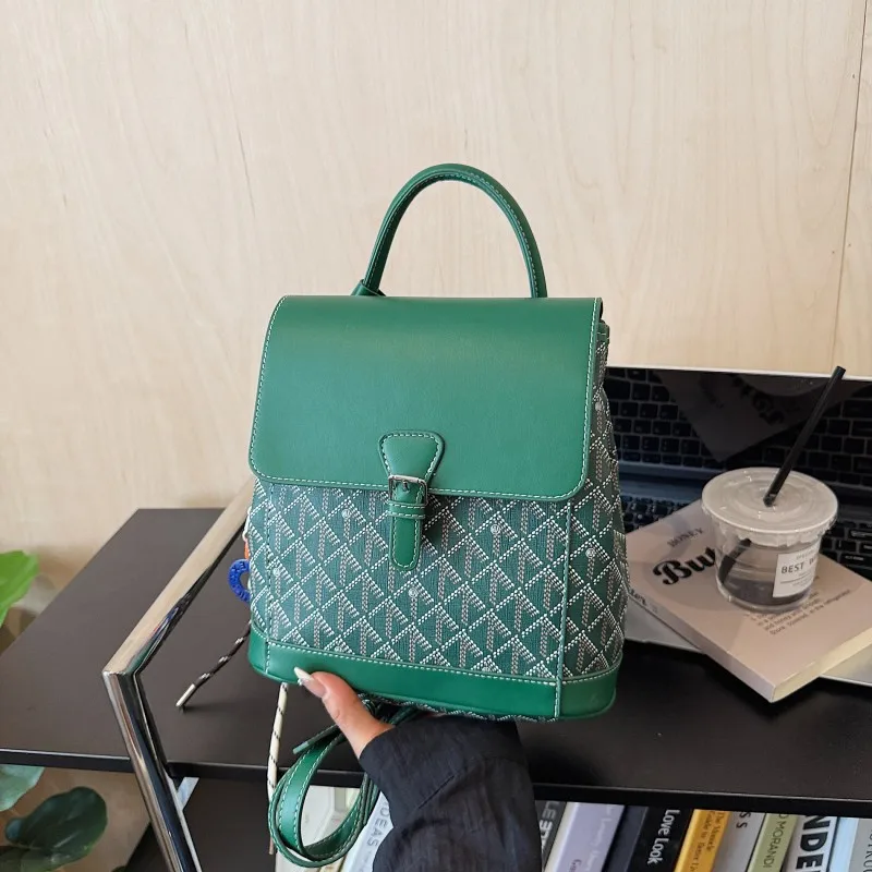 

2025 Fall Work Tote Bag, Large Capacity Commuter Backpack for Women, Vintage Color Block Shoulder Bag & Crossbody Purse