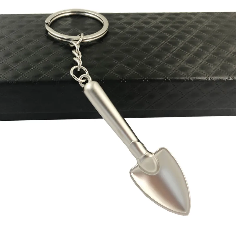 Imagem -05 - Mini pá Chaveiros de Metal Spade Chaveiros para Promoção Chaveiros Keyfob 3d pá Lembrança Metal Trinket Ferramentas 100 Peças Novidade