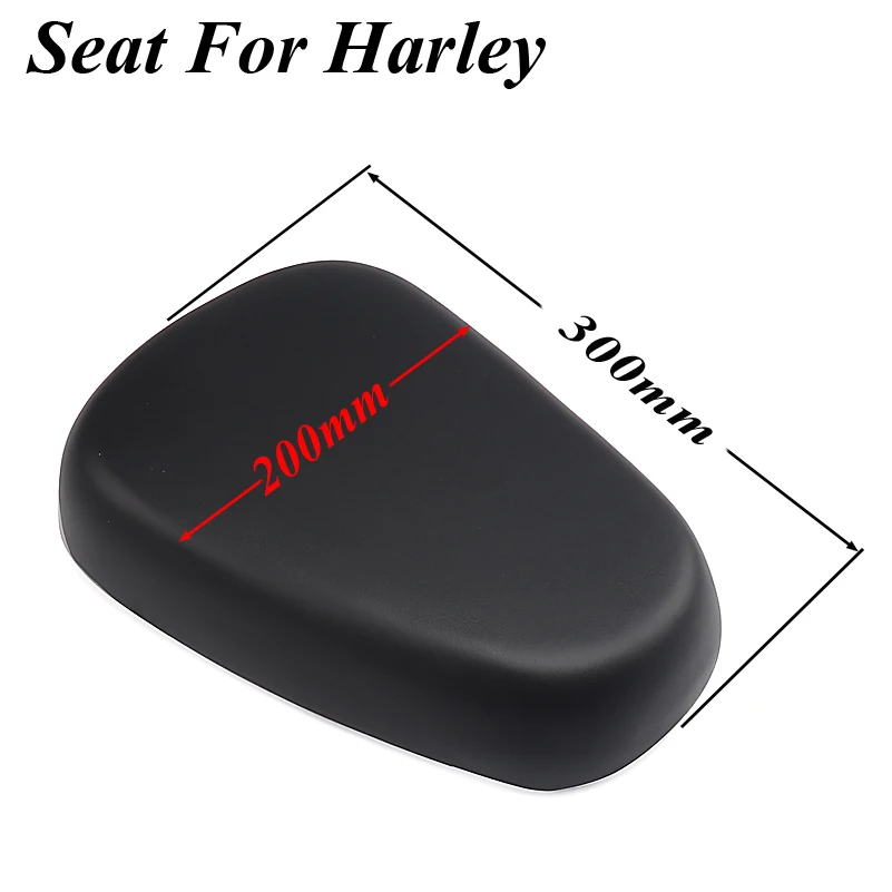 New Passenger Sissy Bar Backrest Cushion Pad For Harley Honda Suzuki Synthetic Leather Motorcycle Seat