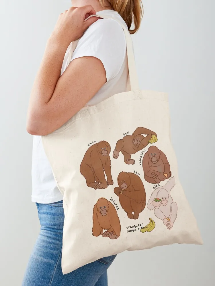

orangutan jungle school Tote Bag Women's shopper Lady bag tote bag men tote bags aesthetic
