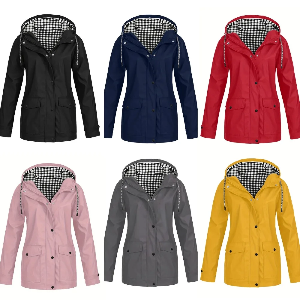 

2025 New Plaid Jacket, 3-in-1 Waterproof Windproof Hiking Coat with Removable Fleece Liner, Hooded Outdoor Mountaineering Gear