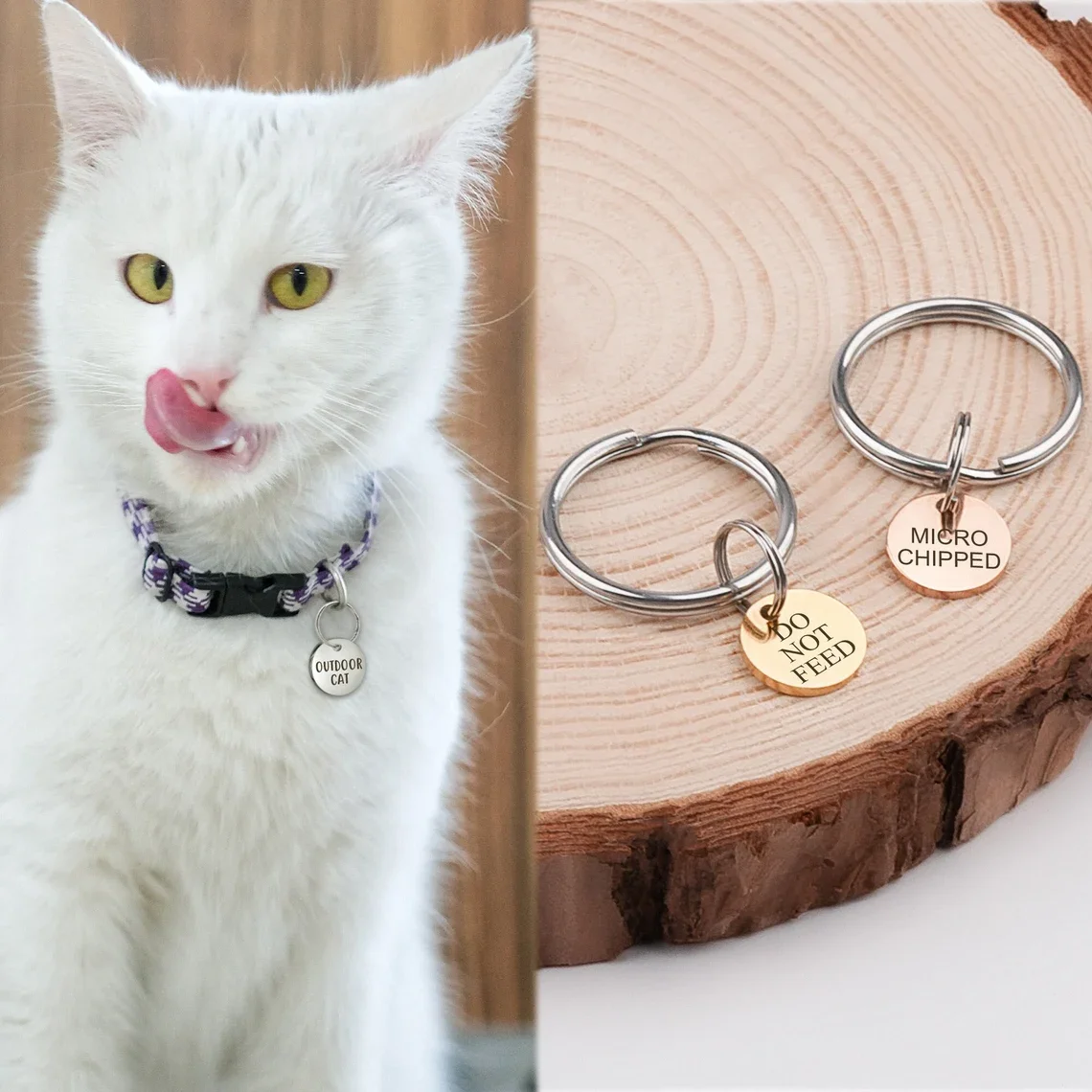 Personalisiertes Mini-Haustieranhänger Anti-Verlust Katzen- und Welpennamensschild Individuelles Haustier-Mikrochip-Anhänger für Kätzchen, Welpen und Haustierzubehör – Detail 5