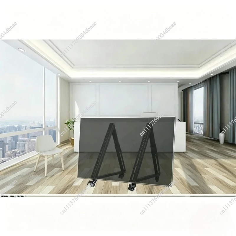 1 Pair Rolling TV Stand, Mobile TV Stand with Wheels for 32-55 Inch LED, LCD, Flat&Curved TVs, Angle Adjustable TV Cart