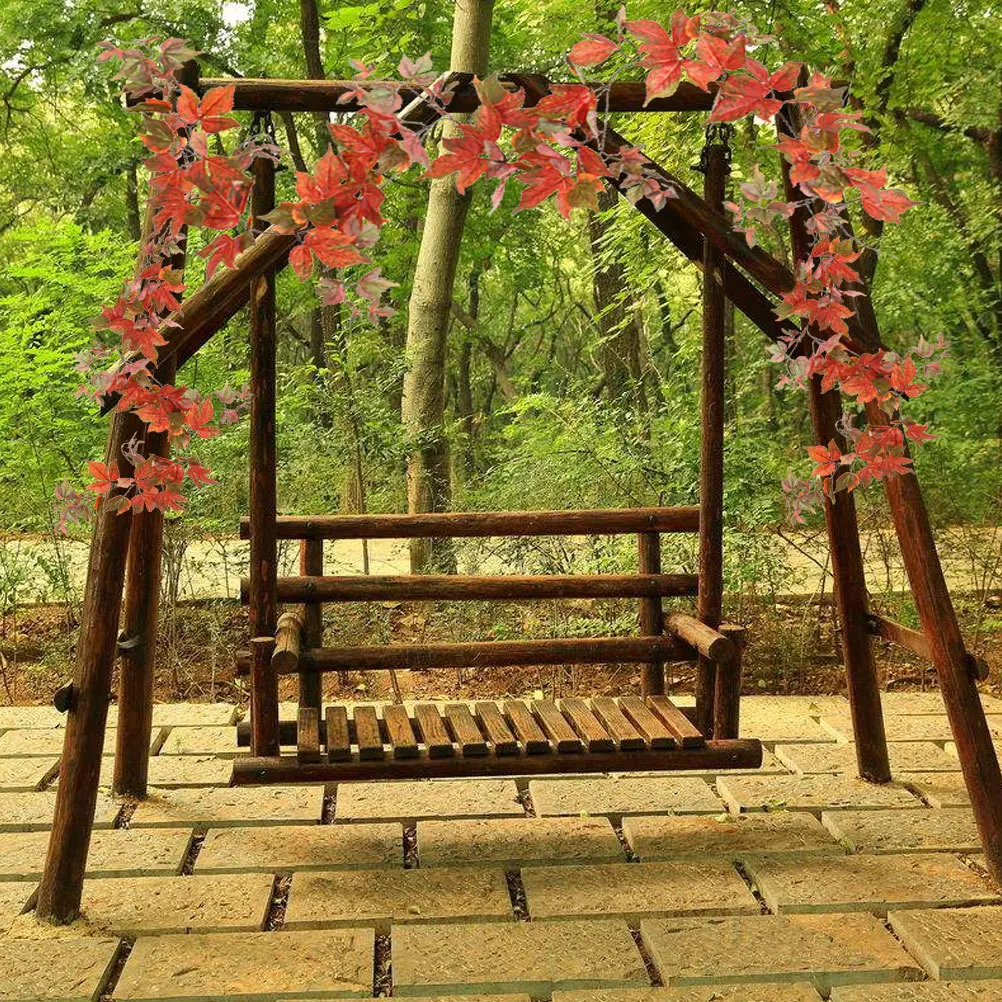 

1.8m Artificial Hanging Maple Leaf Decor Lifelike Wall Door Autumn Fall Garden Artificial Maple Leaves